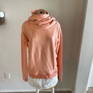 Lululemon cow neck hooded pull over sweater. Size 4. Worn once.Perfect condition